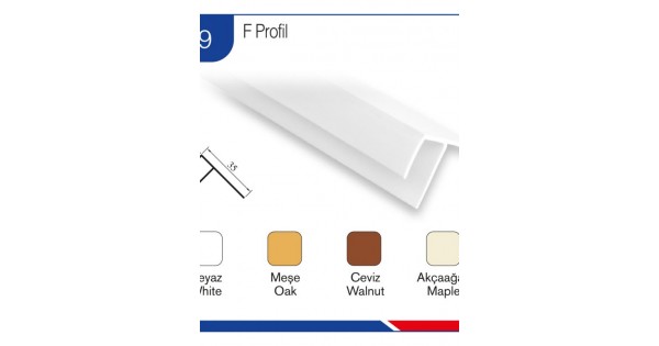 Pvc Profil F F Profil Pvc Aksesuar BP-49- Pvc Aksesuar ÇeşitleriF Profil