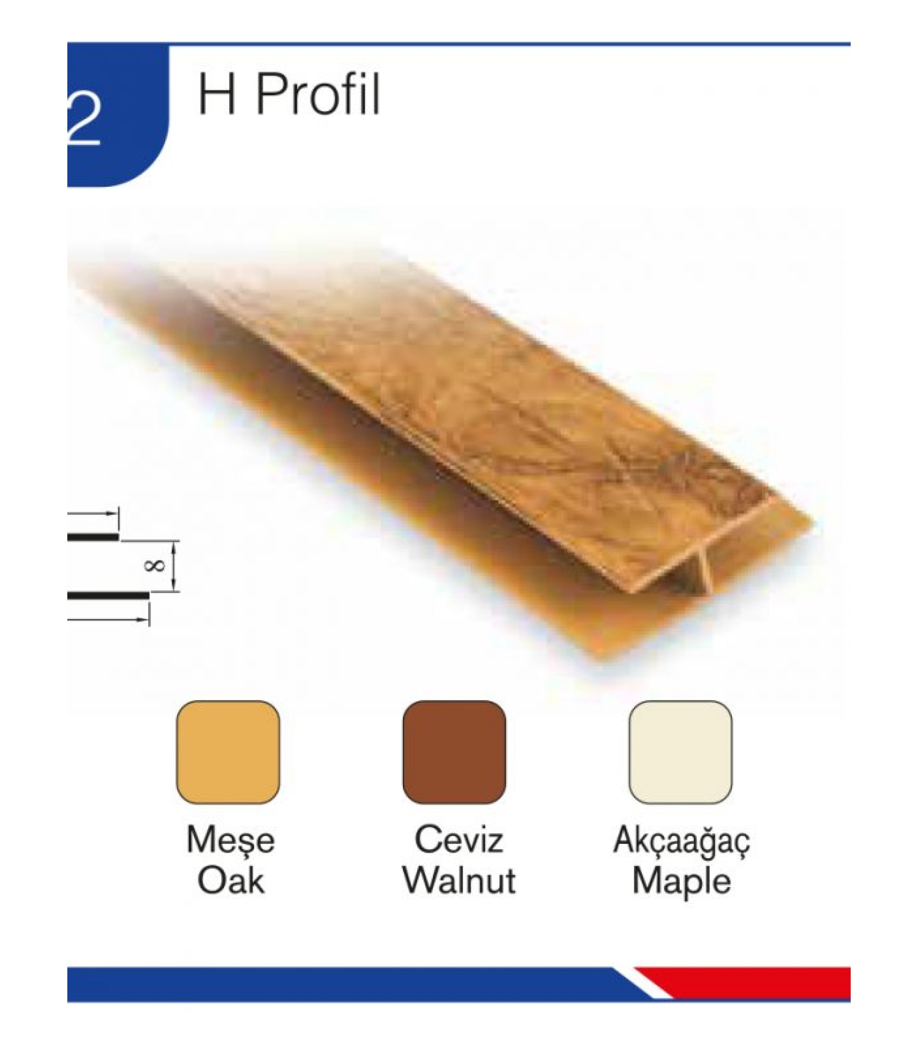H Pvc H Profil Pvc Aksesuar BP-42- Pvc Aksesuar ÇeşitleriH Profil