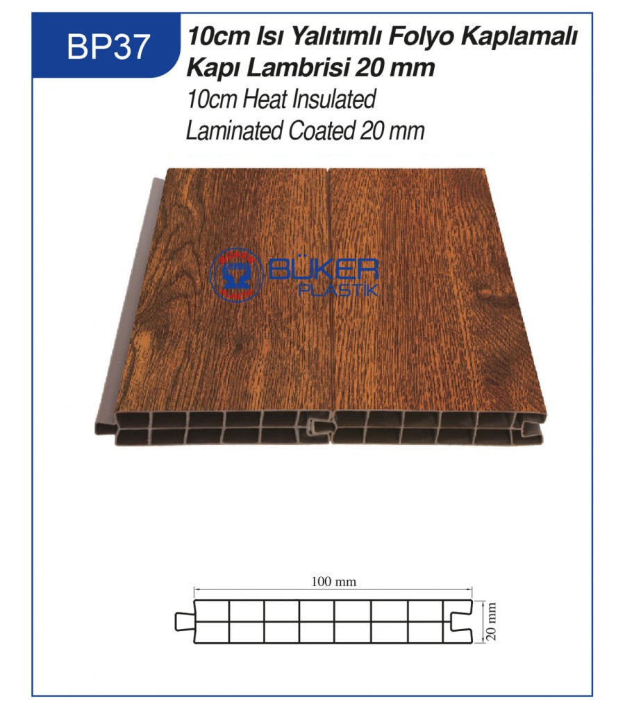 10cm Isı Yalıtımlı Folyo Kaplamalı Kapı Lambiri 20mm BP-37