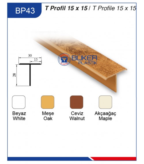 T Profil Pvc Aksesuar BP-43