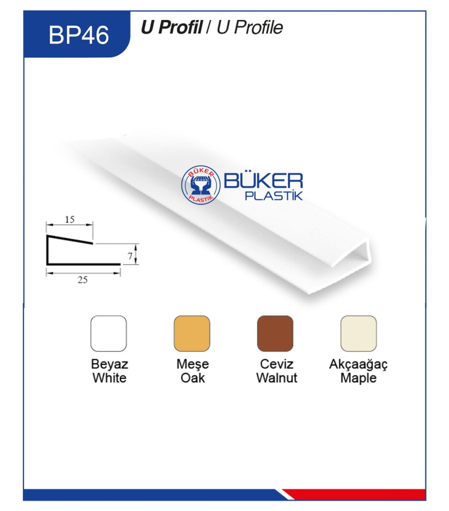 U Profil Pvc Aksesuar Bp-46