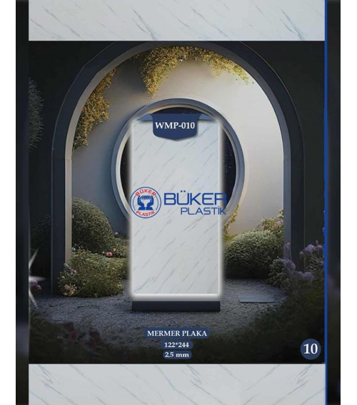 Açık Gri Mermer 122x244cm PVC Panel WMP-010