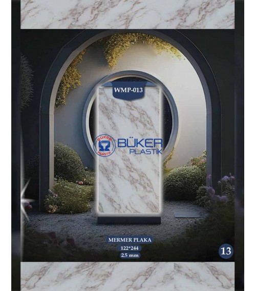Açık Krem (Ivory) Mermer 122x244cm PVC Panel WMP-013