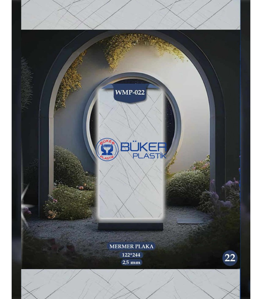 Açık Gri Çapraz Çizgili Mermer 122x244cm PVC Panel WMP-022 Açık Gri Çapraz Çizgili Mermer 122x244cm PVC Panel WMP-022