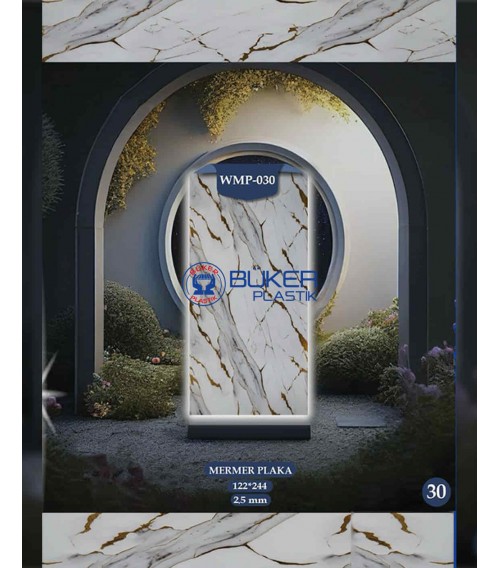 Lüks Mermer 122x244cm PVC Panel WMP-030