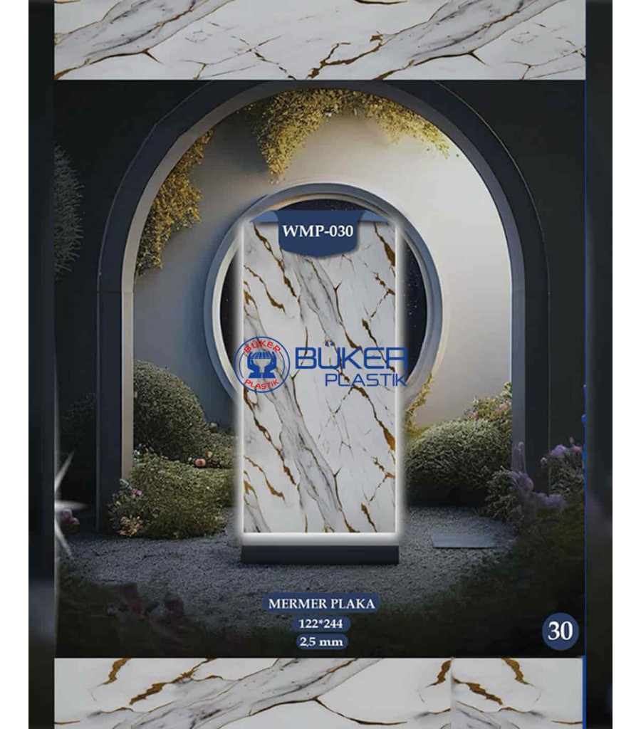 Lüks Mermer 122x244cm PVC Panel WMP-030 Lüks Mermer 122x244cm PVC Panel WMP-030