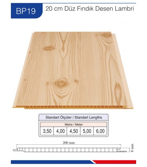 20cm Düz Fındık Desen Tavan Lambiri BP-19